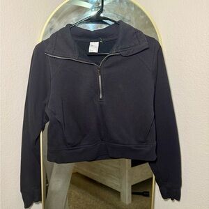 Women's Black Half-Zip Hoodie